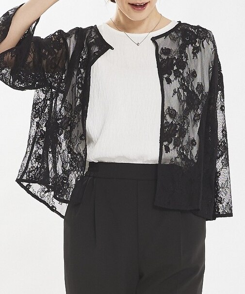 【セットアップ対応/エニデイカセット】レースボレロブラウス