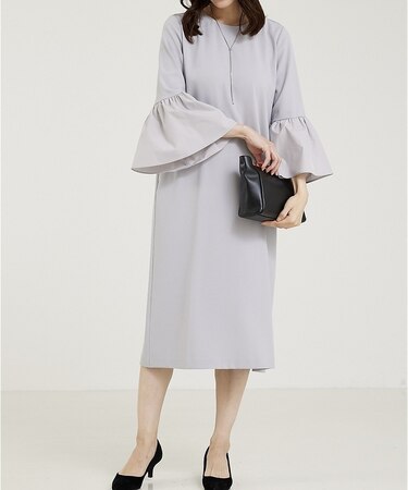 【WEB Domani掲載】【エニデイカセット】袖フレアーワンピース