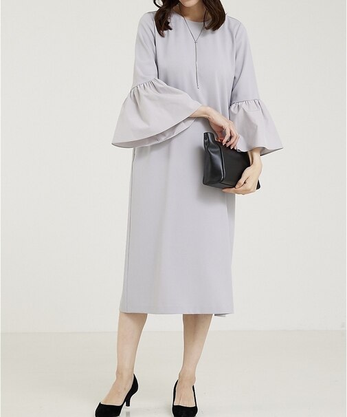 【WEB Domani掲載】【エニデイカセット】袖フレアーワンピース