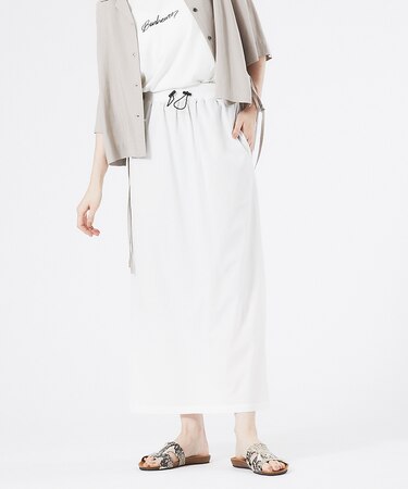 ナイロンストレッチロングスカート