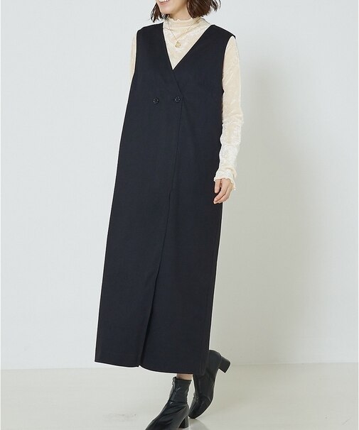 【大人のいちまんワンピ】ウォームジャージージレ風ジャンスカ