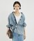 【DARKPARK】KEANU TENCEL DENIM ROUCHE SHIR