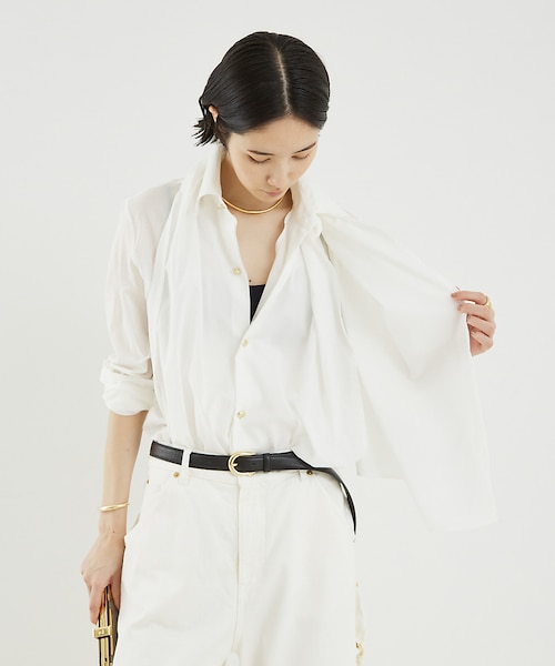 DARKPARK】BLANCA POPLIN GAUZE CAPE SHIRT｜アルフレッド