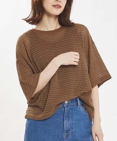 メッシュレースプルオーバー