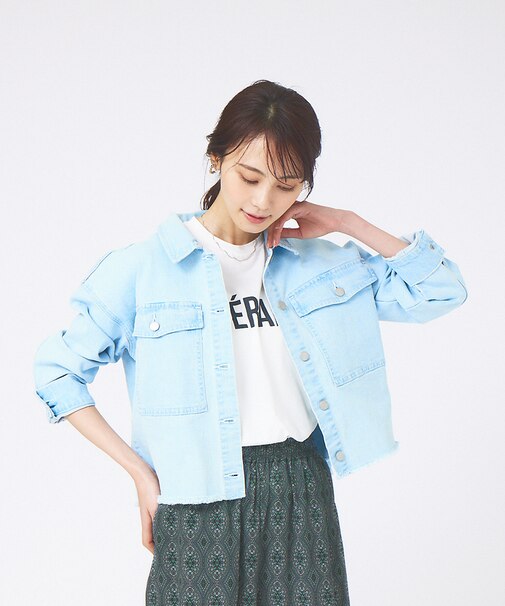 デニムショートブルゾン