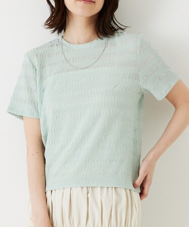 シャーリングボーダーTシャツ