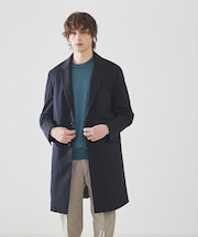 【軽量/ストレッチ】中綿 シャンブレー チェスターコート