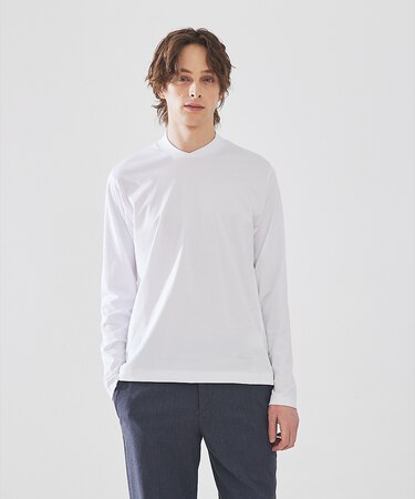 ストレッチ 変形 長袖Tシャツ