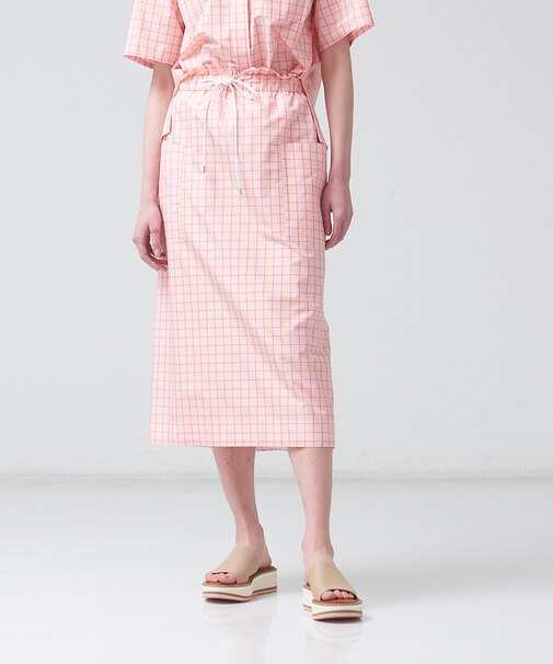 チェック柄タイトスカート