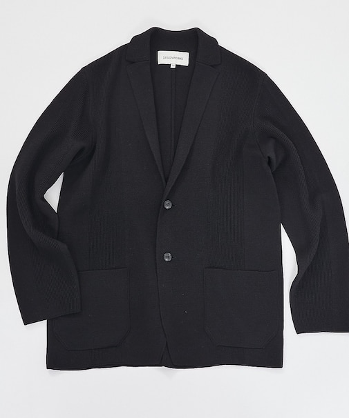 【セットアップ対応】ミラノリブ縮絨 ニットジャケット