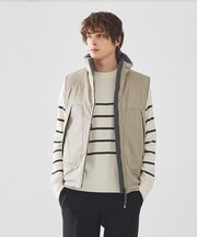 【軽量/ストレッチ】シャンブレー 中綿 ベスト