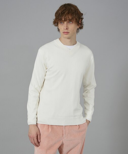 【定番人気】カシミヤタッチ  Vネックニット