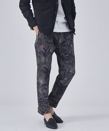 PT TORINO コットン ツイル ボタニカルプリント パンツ