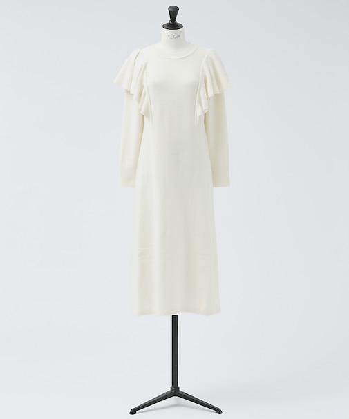 ラッフルニットワンピース