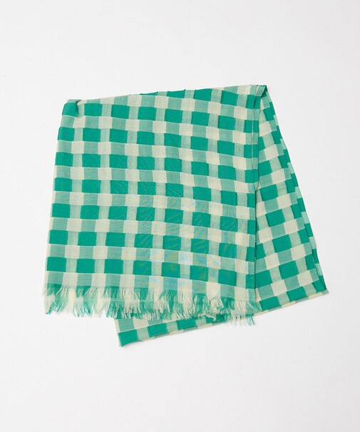 ASAUCE ギンガムチェックストール