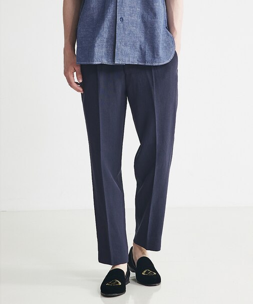 ワンプリーツ テーパードパンツ