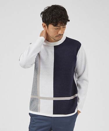 【パネル切替】カシミヤタッチ ジャガード ニット