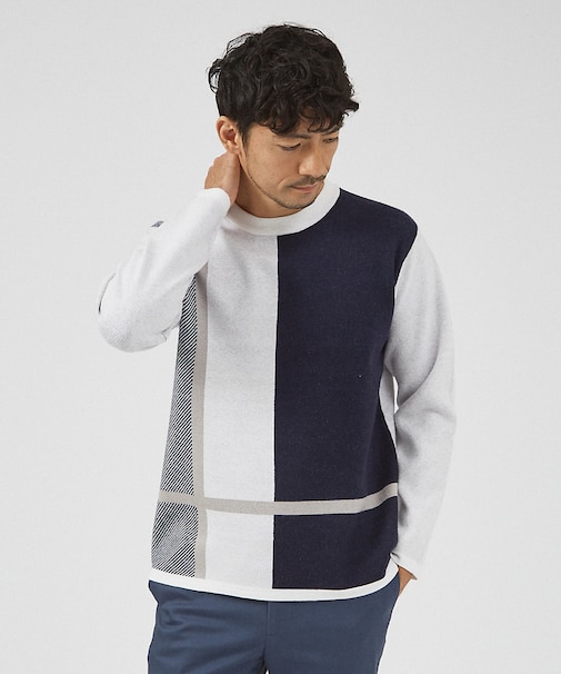 【パネル切替】カシミヤタッチ ジャガード ニット