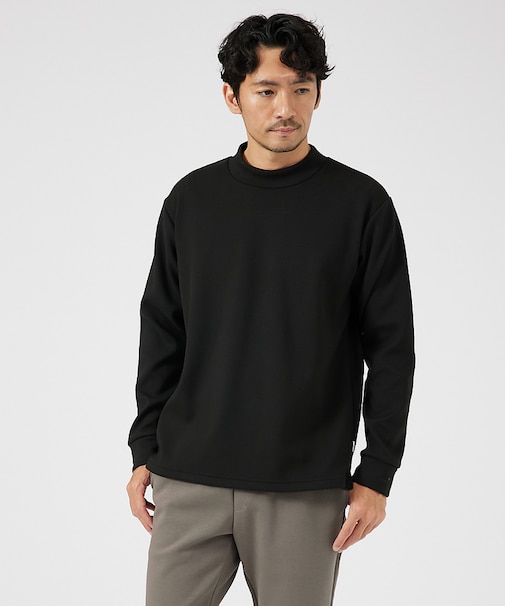 【ふわふわ・もちもち】裏シャギー モックネック プルオーバー