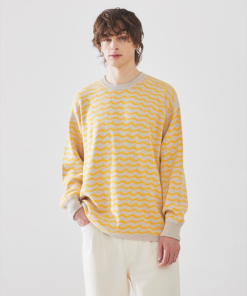 シルクミックス WJQ ホリゾンタル ボーダー ニット