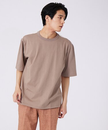 切替ストライプ コンビネーション Tシャツ