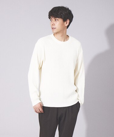 【ウォッシャブル】リブニット プルオーバー