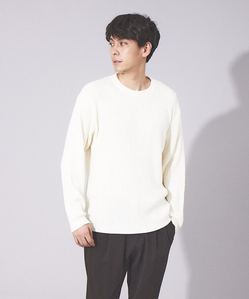 【ウォッシャブル】リブニット プルオーバー