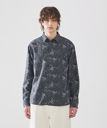 【LEIN】ビッグシルエット 総柄シャツ