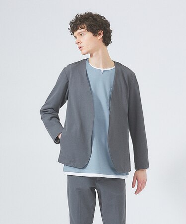 【セットアップ対応】ハンティング ノーカラー カーディガン/ジャケット