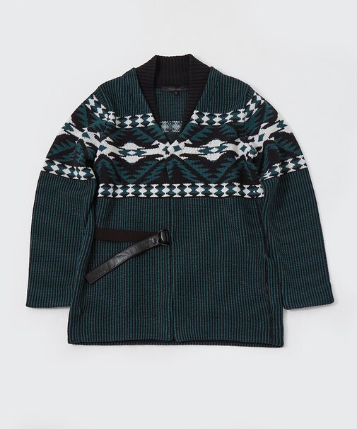 トライバル柄JQ ガウン カーディガン