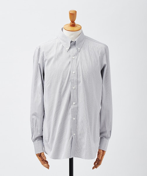 タッタソールチェック ボタンダウンシャツ