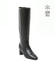【スノーソール】ストレートラインミドルヒールロングブーツ