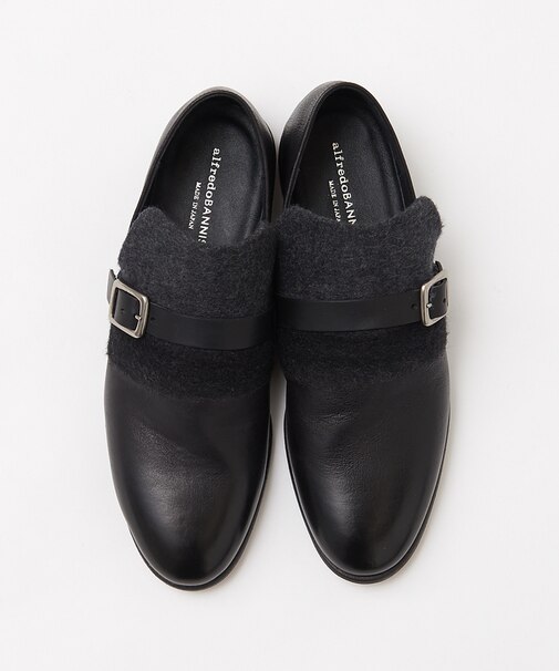 【ウールコンビ】ベルトレザースリッポン