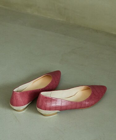 【累計1万足突破!】ボロネーゼ カッター フラットパンプス