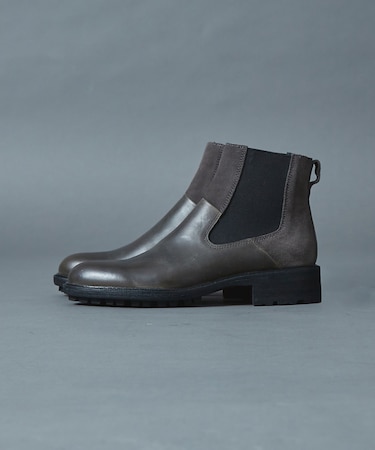 ベロア切替 サイドゴアブーツ