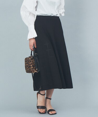 【セットアップ対応】アイレットニットスカート