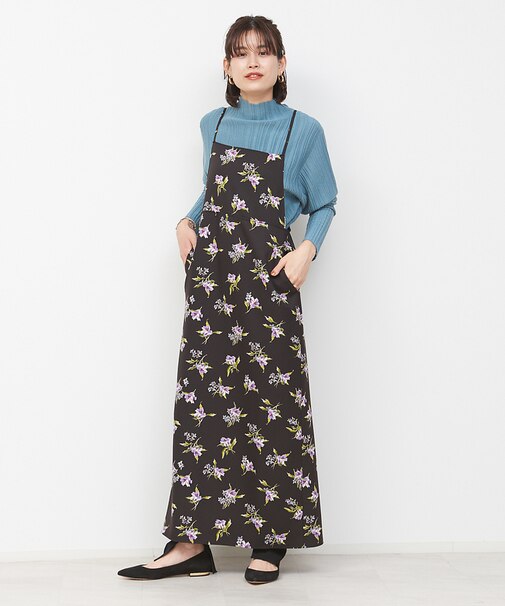 フラワープリントワンピース