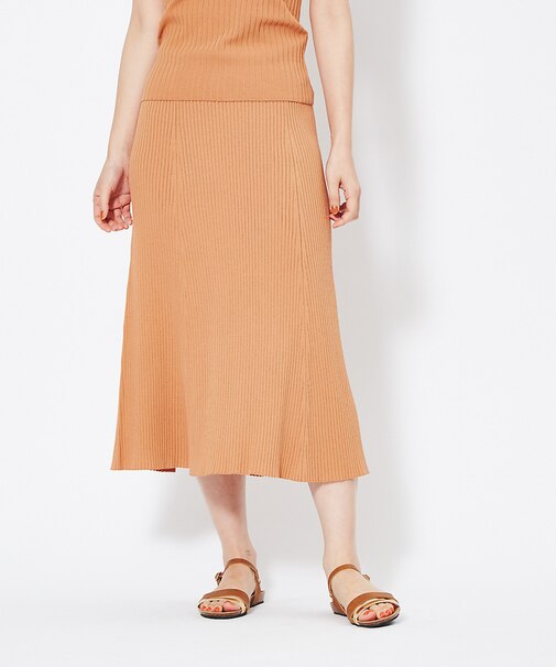 リブフレアスカート