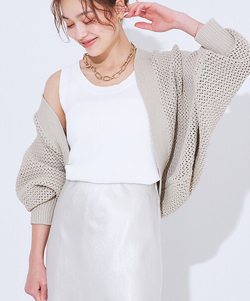 ストレッチリリヤーンニットボレロ