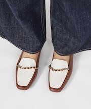 バブーシュビットモカスクエアトゥ ローファー