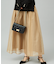 シアー切替ギャザースカート