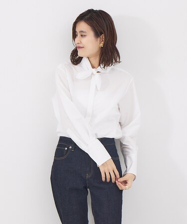 リボンシャツブラウス