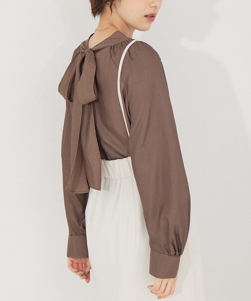 前後2WAYタイブラウス