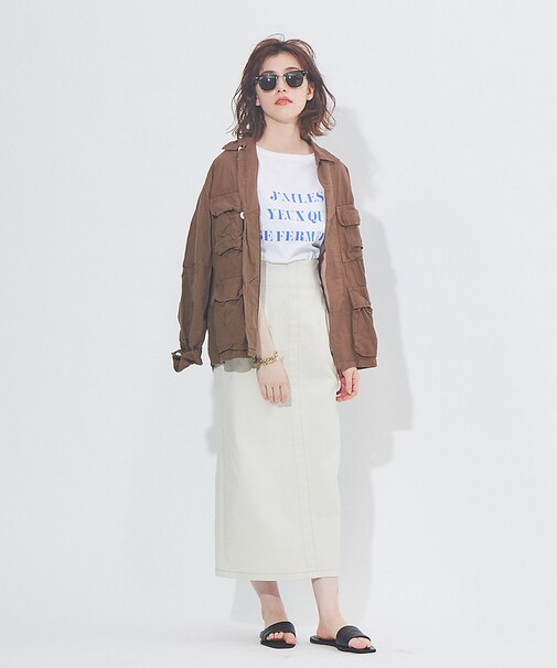 ストレッチカルゼサスペンダースカート