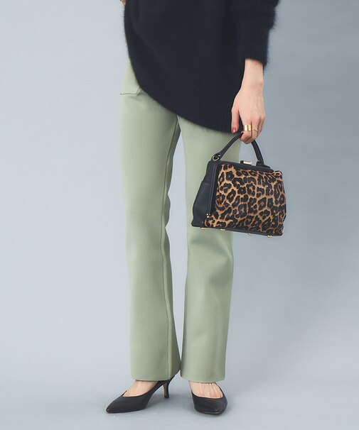 ストレッチミラノリブニットパンツ