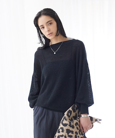 綿麻ニュアンスプルオーバー