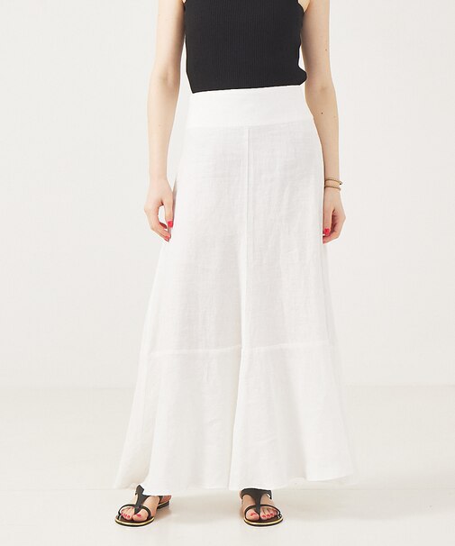 【セットアップ対応】麻製品染マキシスカート