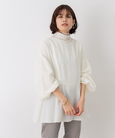 【WEB限定】2WAY切り替えギャザーブラウス