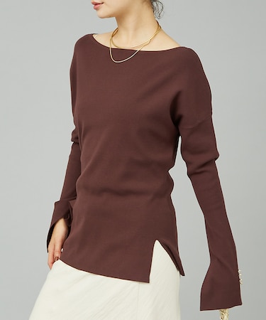 総針フレアスリーブプルオーバー