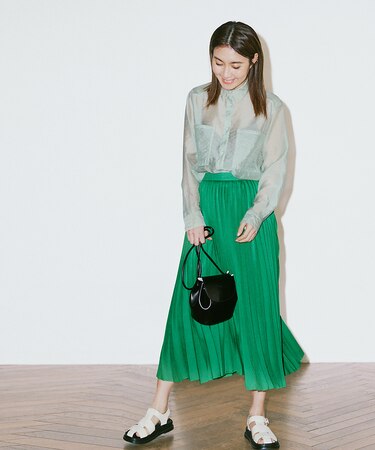 【東原妙子さんコラボカラー】プリーツスカート